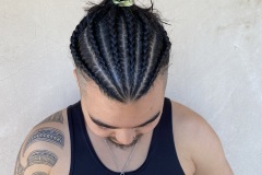 Mens Haircut Braided Style Accent Braids Albuquerque Abq