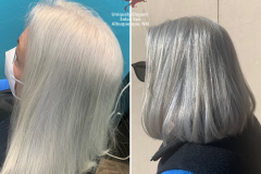 Full Lowlight Gray Silver, Dimension Women's Haircut, Albuquerque Abq