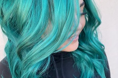 45-Fashion-Color-Turquoise-Hair-Curled-Bright-Color-Albuquerque-Abq.