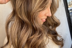 Partial-Warm-Tone-Dimensonal-Highlights-Long-Curled-Hair-Albuquerque-Abq.