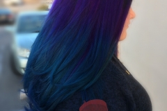 Fashion hair colors, Purple and blue color melt