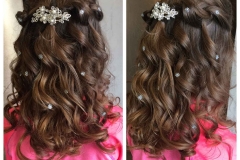 Long curled hairstyle